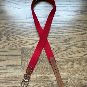 Vintage Dooney & Bourke leather and woven belt